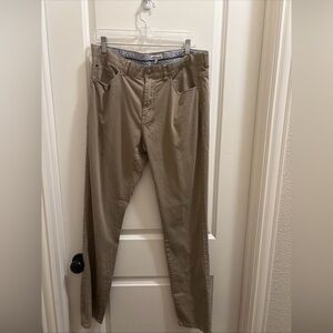 Peter Millar Pants Men's Signature Sateen Five-Pocket Pant Men’s Size 35x33 Tan